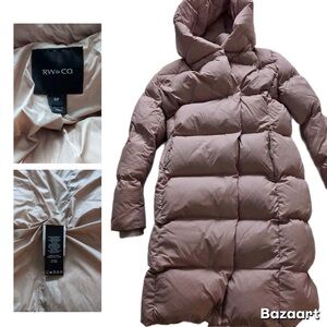 RW&CO. Women's Dusty Pink Puffer Coat